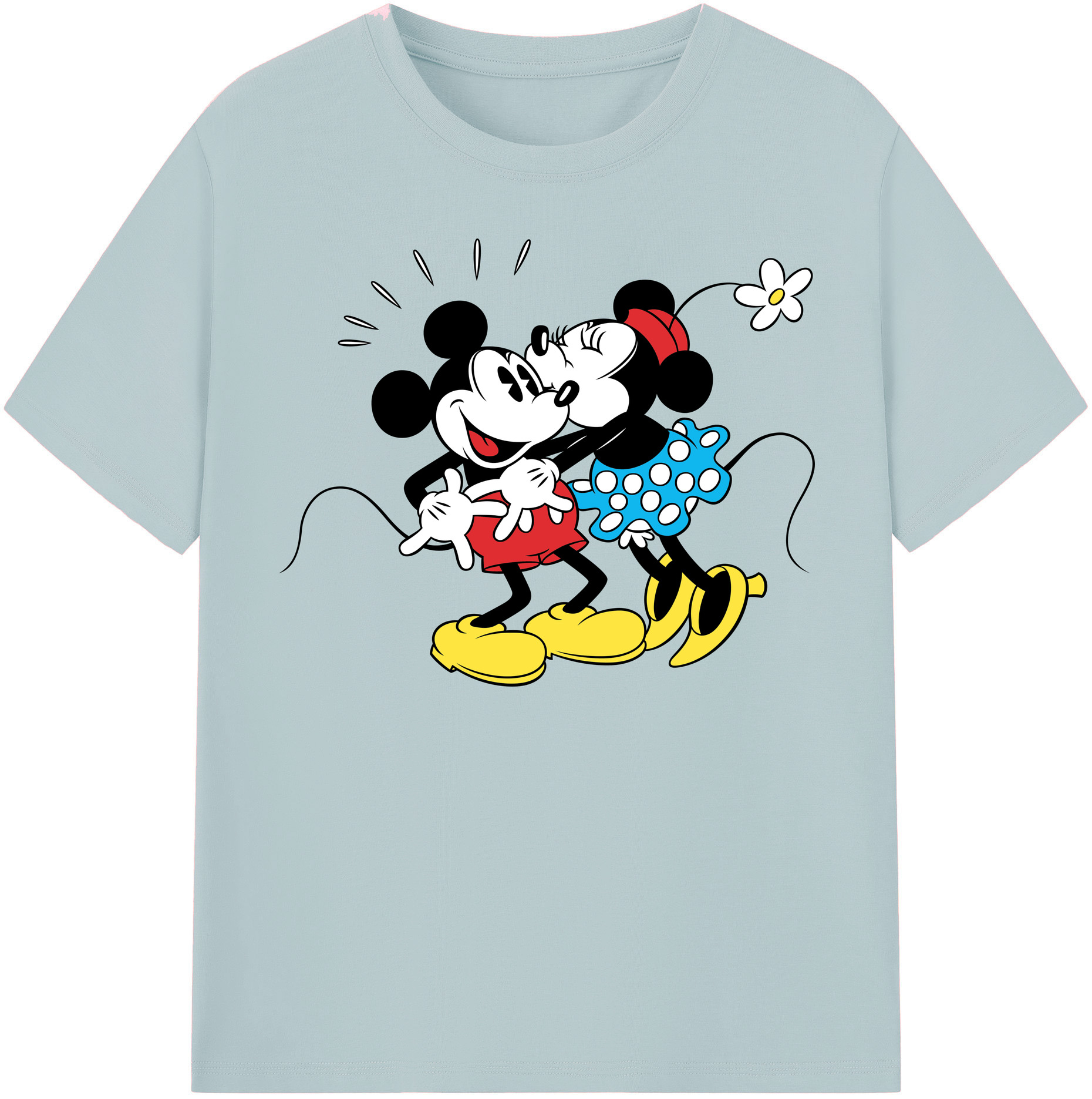 （画像用） ミッキーマウス Mickey Mouse 綿100％半袖Tシャツ（フロントプリント）